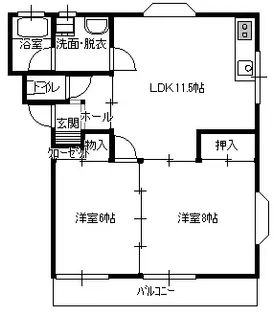 グリーンヒル小林【2階】の間取り