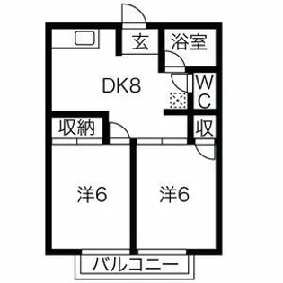 RIVER・S唐瀬【2階】の間取り