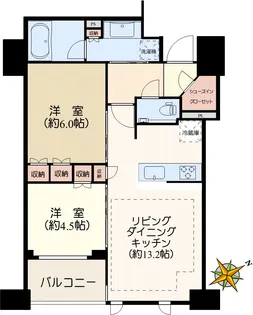 クレヴィア文京関口【6階】の間取り