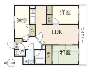 アセーラB館【2階】の間取り