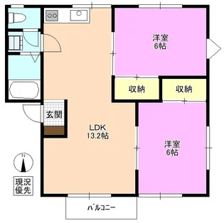 メナージやまもと【2階】の間取り