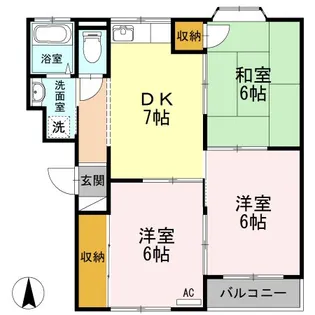 ウインズ西葛西 B棟【2階】の間取り