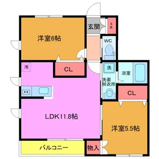 フェルゼ西船【1階】の間取り