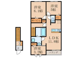 ギャラン大野井 A【2階】の間取り
