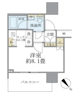 Brillia Tower 浜離宮【10階】の間取り