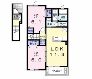 フローラB【2階】の間取り