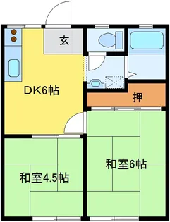 館野ハイツ【1階】の間取り