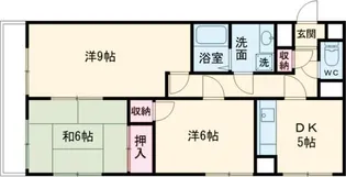 オークハイツ神明1【3階】の間取り
