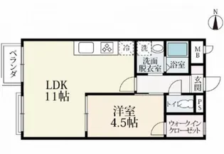 アムールHATTA【2階】の間取り