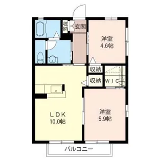 フラット赤井【2階】の間取り
