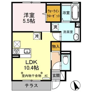 カーサ ボンジョルノ【1階】の間取り