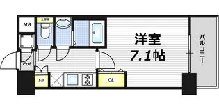 レジュールアッシュ梅田レジデンス【3階】の間取り
