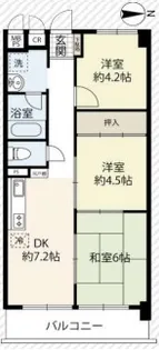 メゾン梅ヶ枝【3階】の間取り