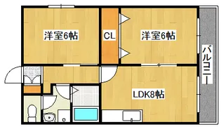 メゾン亀山【3階】の間取り