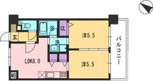 コンダクト福岡東【3階】の間取り