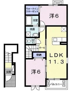 ペルシーモA【2階】の間取り