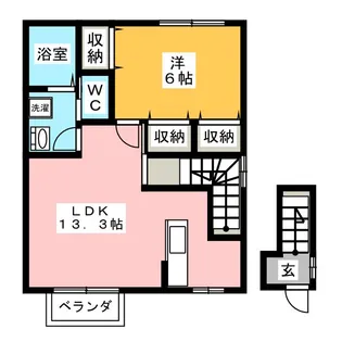 イズミガーデン【2階】の間取り