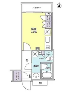 プラウドタワー亀戸【4階】の間取り