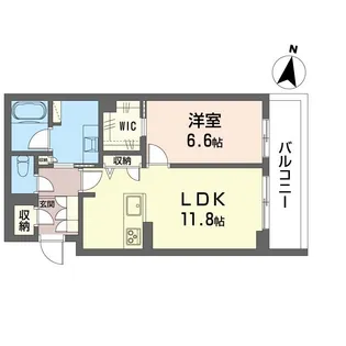 ルミナス・エイル【1階】の間取り