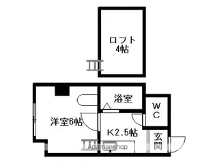 クロスコート【5階】の間取り