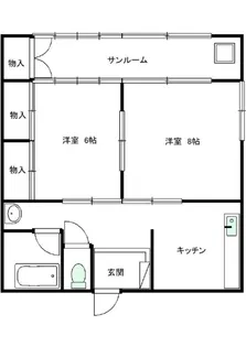 第二グリーンハイツ【2階】の間取り