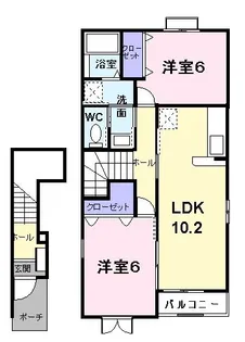 グレース・コートA【2階】の間取り