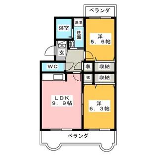 ル・ポール【2階】の間取り