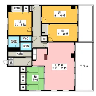 la tie上社【1階】の間取り