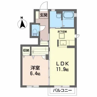 エクセルコートK【1階】の間取り