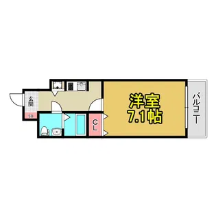 アリビオ都島【4階】の間取り
