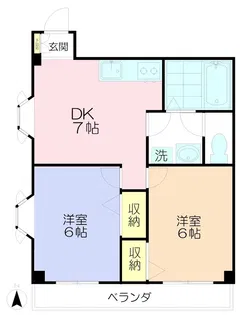 ヴィラトレジャー【4階】の間取り