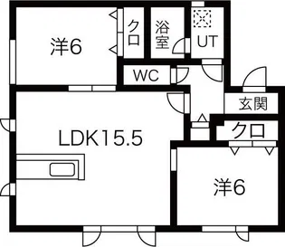 ラフォリア屯田A【2階】の間取り