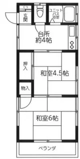 第1グリーンハウス【2階】の間取り