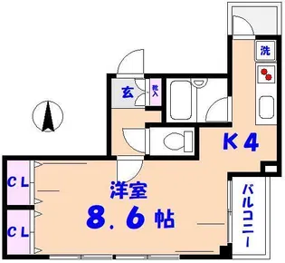 ペルテ市川1【2階】の間取り