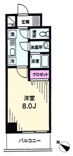 東京都渋谷区幡ヶ谷1【マンション】の間取り
