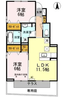 サルーチェB【1階】の間取り