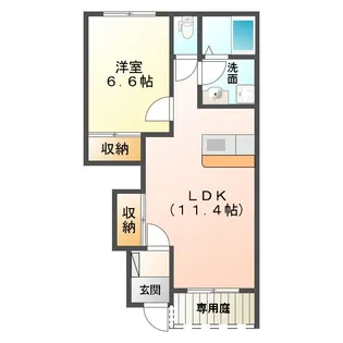 ラピュタ参番館【1階】の間取り