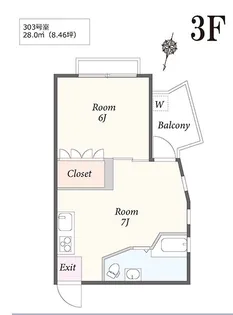 マンションキリイ【3階】の間取り