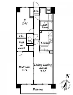 プレミアノッツェ祐天寺【1階】の間取り
