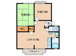 タウンメープルI【2階】の間取り