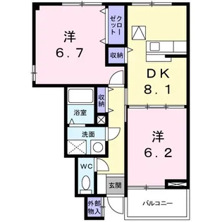 長野県上田市住吉【アパート】の間取り