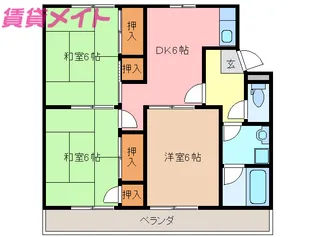 ラヴィエール長太【4階】の間取り