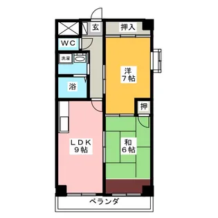 グランドパーク【6階】の間取り