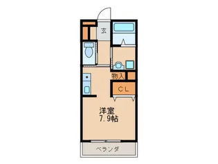 エミール白木原【1階】の間取り