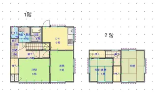 長野県長野市稲里1【一戸建】の間取り