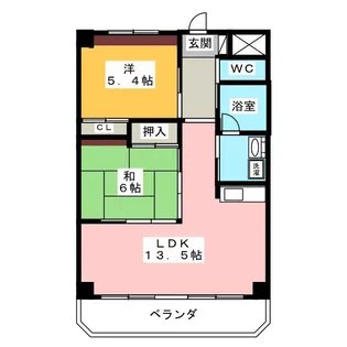 エスポワール本今【5階】の間取り