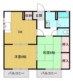 ハイム三原【1階】の間取り