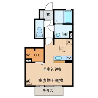 岐阜県岐阜市旦島3【アパート】の間取り