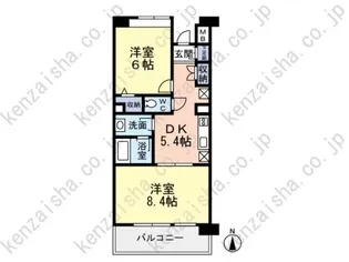 ヒューモスシエナ大和町【1階】の間取り