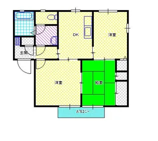 新潟県新発田市新栄町2【アパート】の間取り